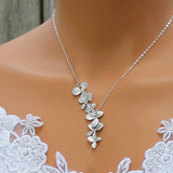 Collar y Pendientes Pétalos de Plata