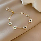 Brazalete Elegante con Cristales Verdes