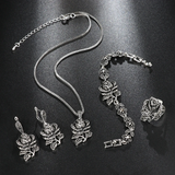 Conjunto Elegante en Plata con Circonitas