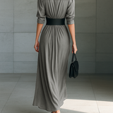 Zahara - Vestido largo plisado elegante