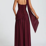 VESTIDO MAXI MALIYAH EN ROJO LACADO