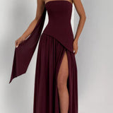 VESTIDO MAXI MALIYAH EN ROJO LACADO