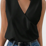 Yariela Top Suave de Verano con Escote en V