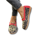Aimee™ | Mocasin Leopardo Rojo