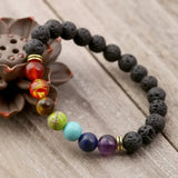 Pulsera de chakra retro de lava