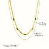 Collar retro de oro de dos capas "Sorella Gem"