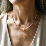Collar retro con perlas