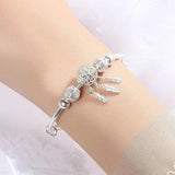 Pulsera Ajustable de Atrapa Sueños en Plata