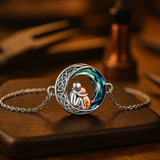 Pulsera Ajustable con Perro Colgante de Plata