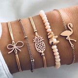 Conjunto de pulseras brillantes de lujo