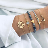 Conjunto de pulseras brillantes de lujo
