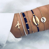 Conjunto de pulseras brillantes de lujo