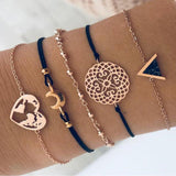 Conjunto de pulseras brillantes de lujo