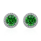 Pendientes de Esmeraldas y Diamantes