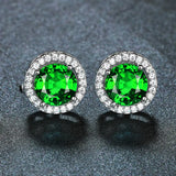 Pendientes de Esmeraldas y Diamantes