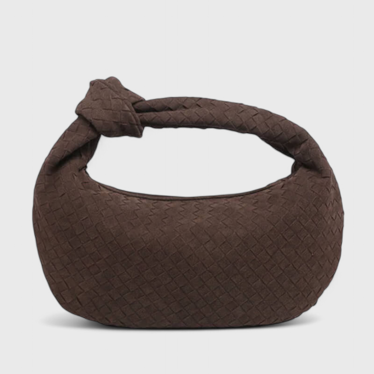 Lila Bolso Mediano Woven con Detalle de Nudo