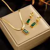 Conjunto de Joyas Lina Esmeralda