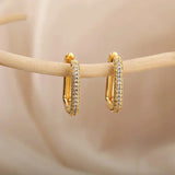 Pendientes cuadrados y redondos "Valeria"