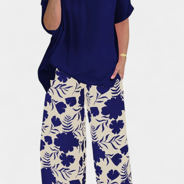 Paola | Conjunto Floral de Dos Piezas con Toque Relajado