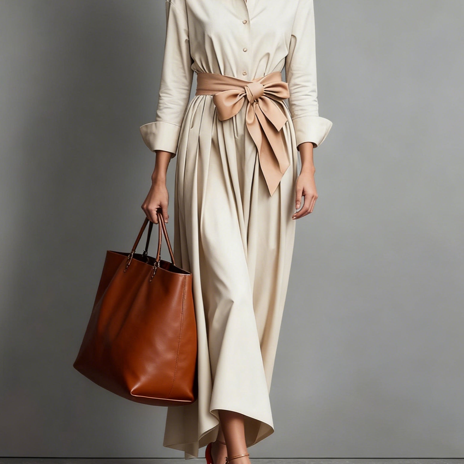 Ari | Elegante Vestido Maxi con Detalle de Lazo