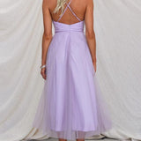 VESTIDO MAXI DE CHIFFON ESTILO PRINCESA