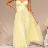 VESTIDO MAXI DE CHIFFON ESTILO PRINCESA