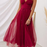 VESTIDO MAXI DE CHIFFON ESTILO PRINCESA