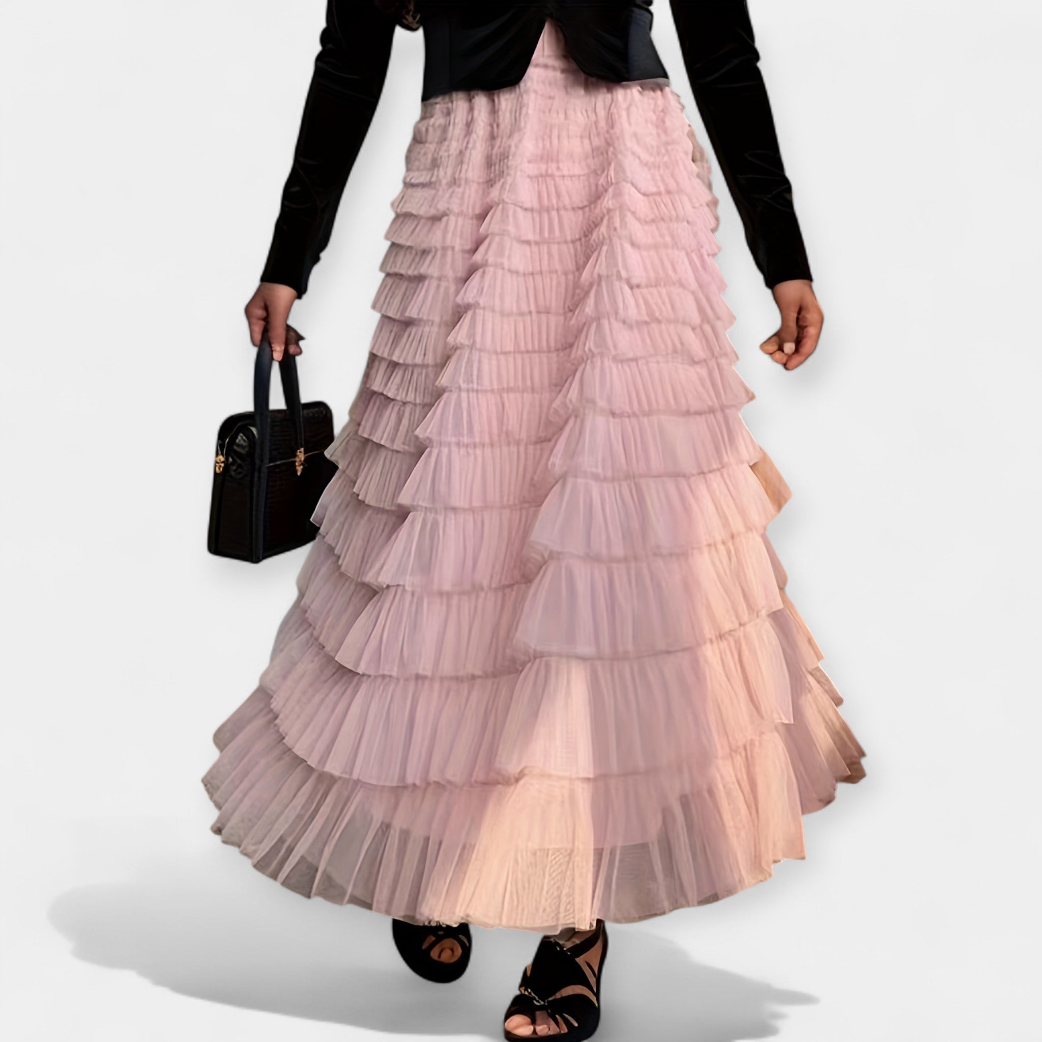 Kristýna - Falda elegante con tul decorativo