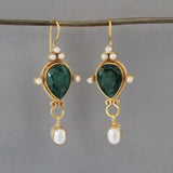 Pendientes vintage con Rubí y Margarita