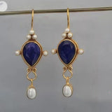 Pendientes vintage con Rubí y Margarita