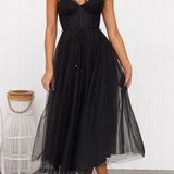 VESTIDO MAXI DE CHIFFON ESTILO PRINCESA