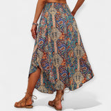 Lucie - Falda midi floral de cintura alta