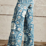 Margherita | Elegante Pantalón Boho con Patrón de Flores