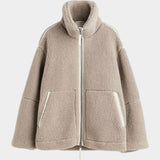 Petra – abrigo teddy oversized para mujer con cremallera