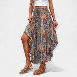 Lucie - Falda midi floral de cintura alta
