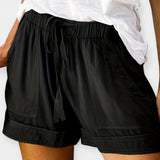 Pantalones cortos para mujer con cintura ajustable