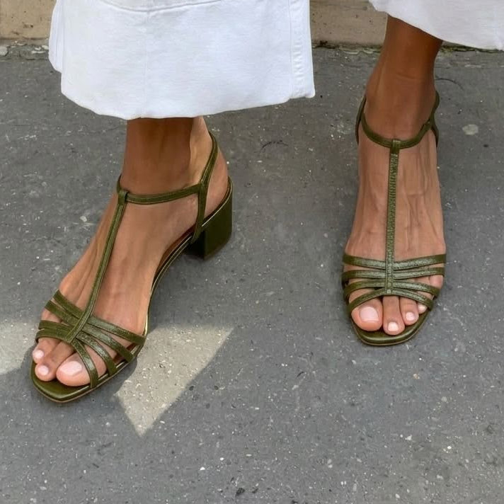 Valeria | Sandalias Doradas Elegancia Diaria