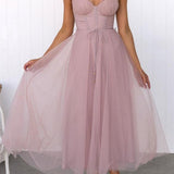 VESTIDO MAXI DE CHIFFON ESTILO PRINCESA