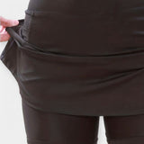 Shorts de tiro alto con falda