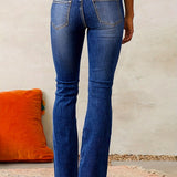 JEANS DE CINTURA ALTA DE CORTE AMPLIO