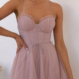 VESTIDO MAXI DE CHIFFON ESTILO PRINCESA