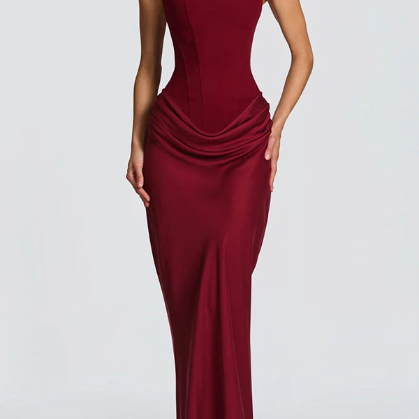 Leonor - Vestido maxi de escote cuadrado