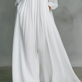 Alba | Vestido Maxi  Patchwork con Cuello Alto