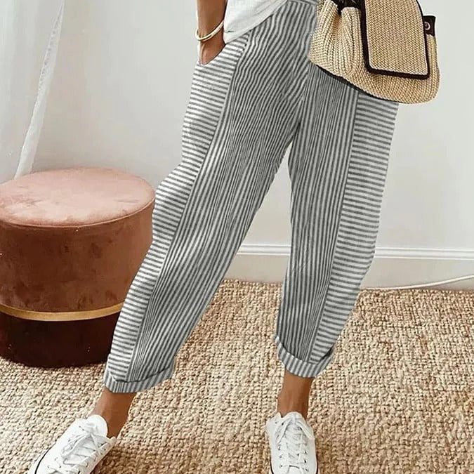 SOPHIA | Elegante en Pantalón Casual a Rayas