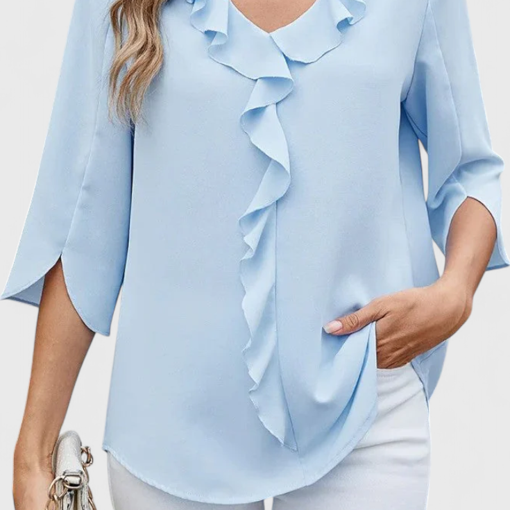 Annemiek Blusa Casual con Corte Suelto y Estilo Sofisticado