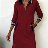 Catalina | Vestido de Algodón de Manga Larga