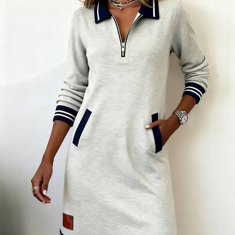Catalina | Vestido de Algodón de Manga Larga