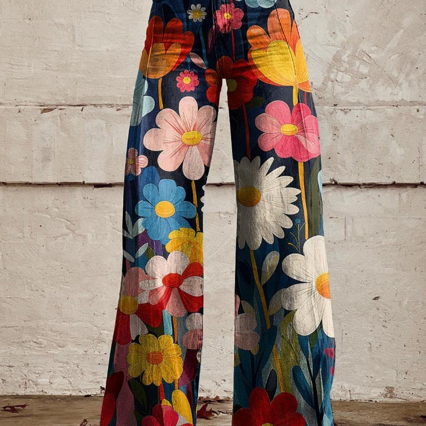 LÉNA | Elegante en Pantalones de Flores Modernos