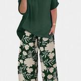 Paola | Conjunto Floral de Dos Piezas con Toque Relajado