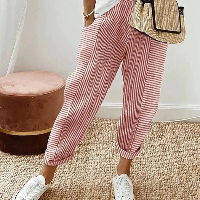 SOPHIA | Elegante en Pantalón Casual a Rayas